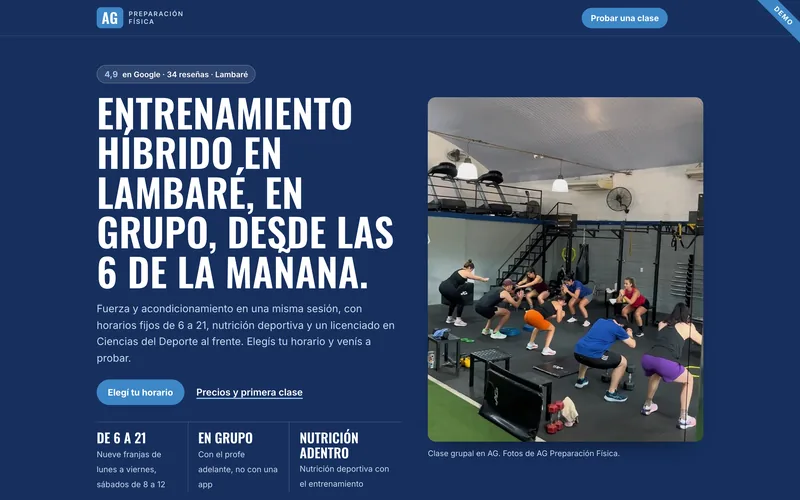 AG Preparación Física demo