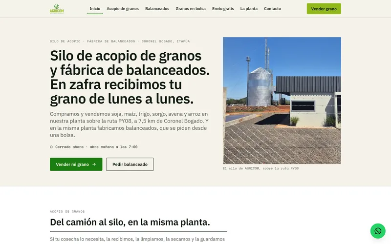 AGRICOM Silos website