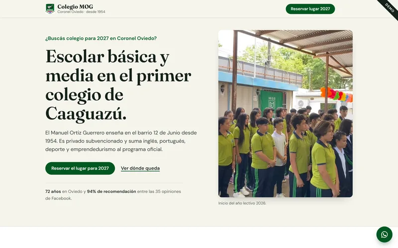 Demo de Colegio Manuel Ortiz Guerrero