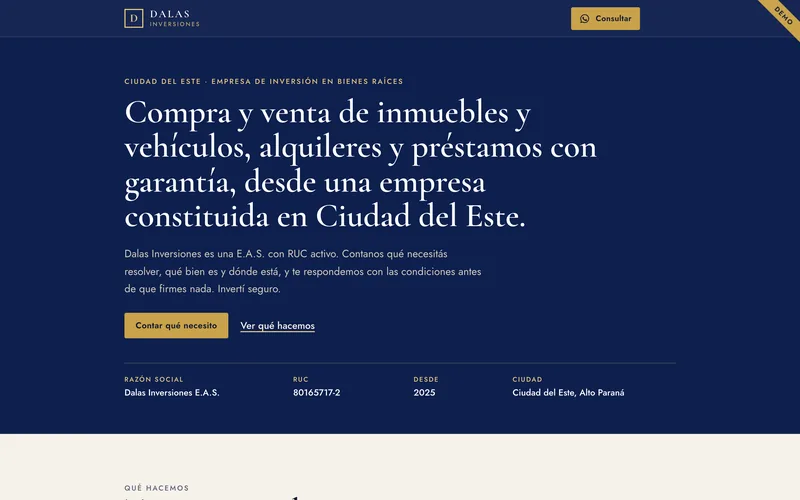 Dalas Inversiones demo