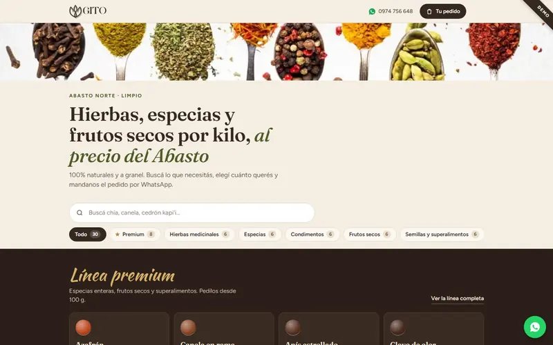 GITO Aromas y Sabores demo