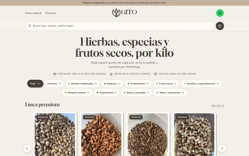 GITO Aromas y Sabores website