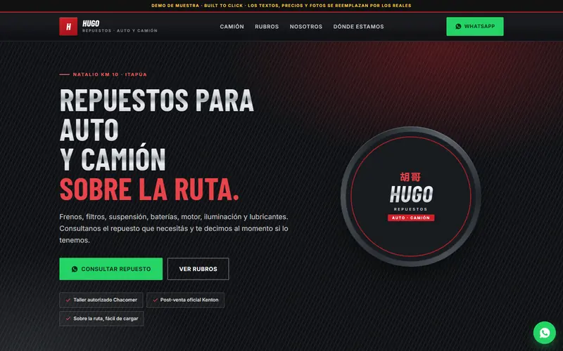 HUGO Repuestos demo