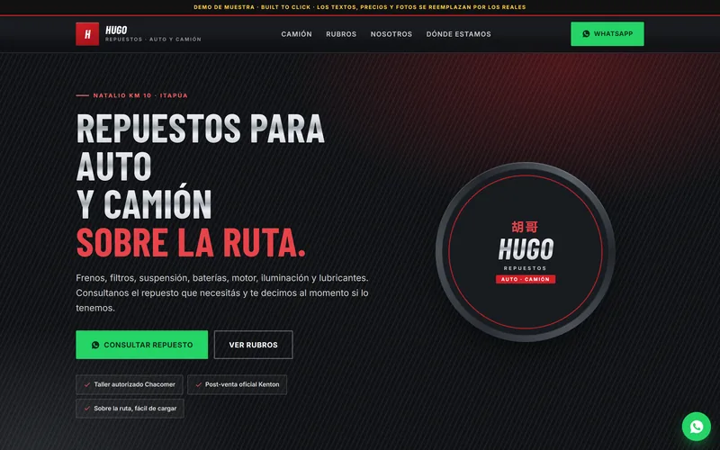 HUGO Repuestos demo
