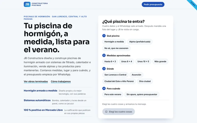 JB Constructora demo