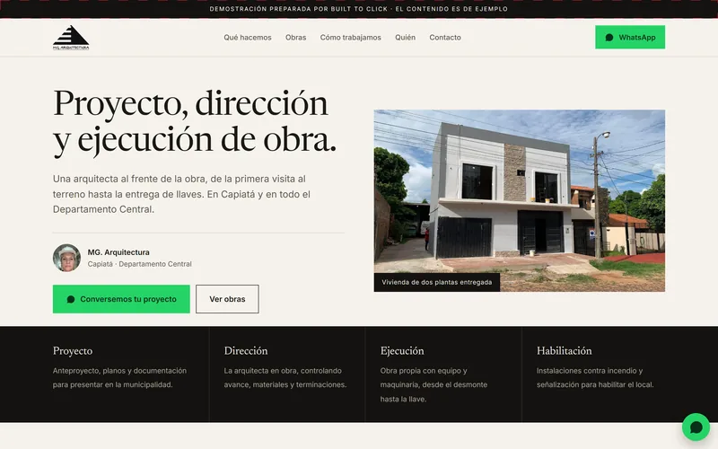 MG. Arquitectura demo