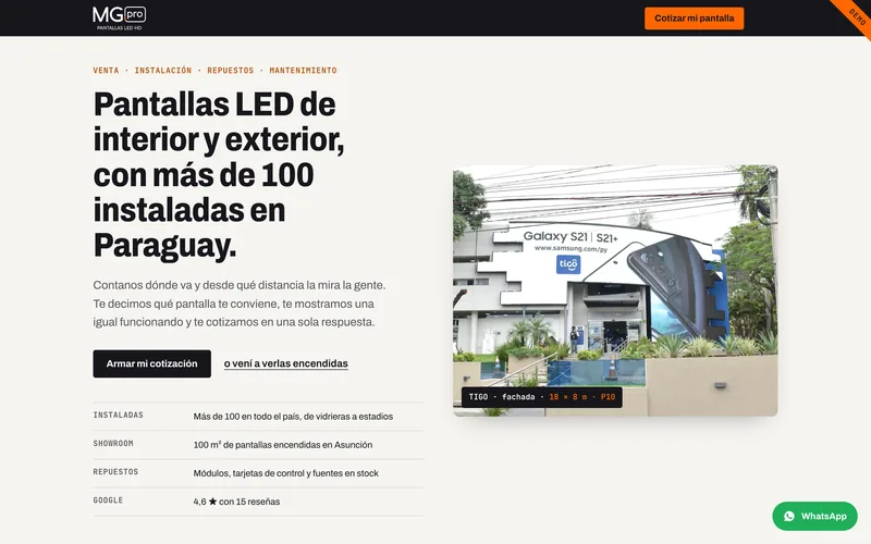 MG Pro Pantallas LED demo