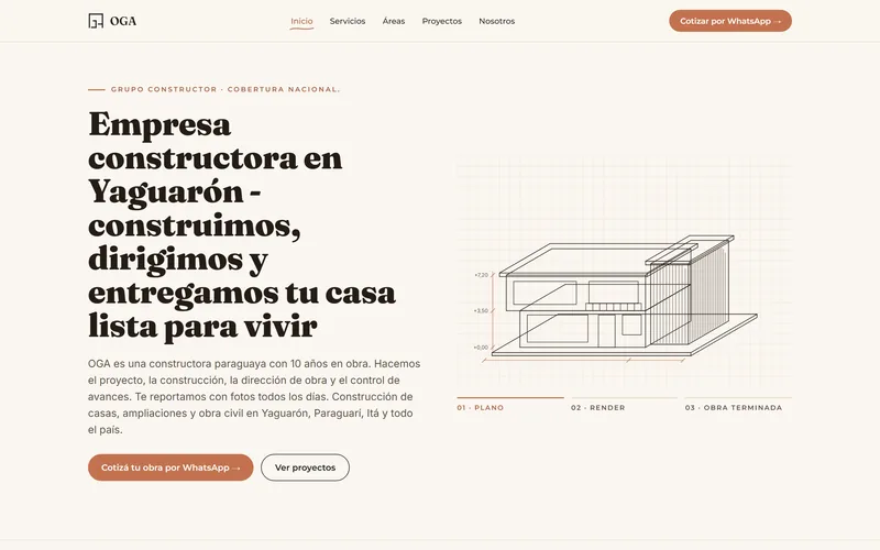 OGA Constructora website