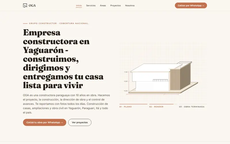 OGA Constructora website