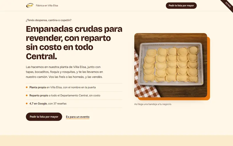 Pastas Greli website