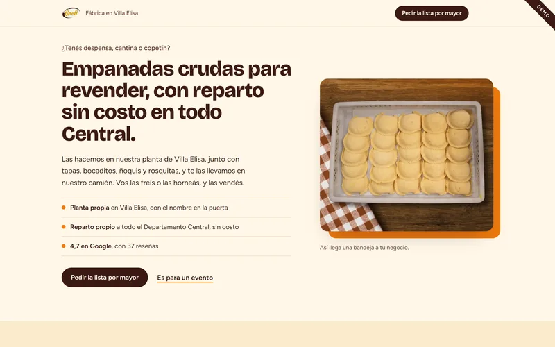 Pastas Greli website