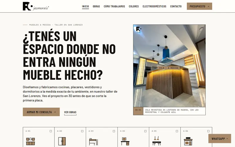 Rojas Moveis website