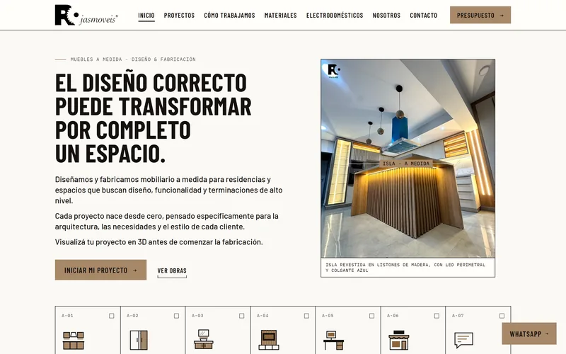 Rojas Moveis website