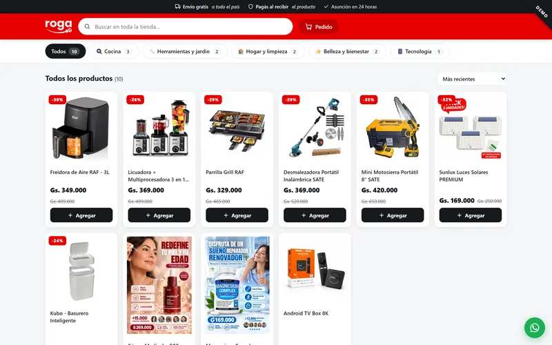 Tienda ROGA demo