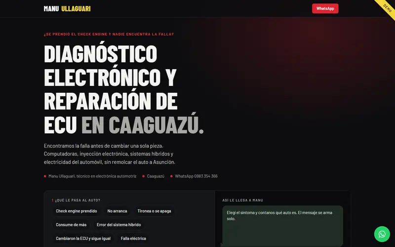 Manu Ullaguari · Electrónica Automotriz demo