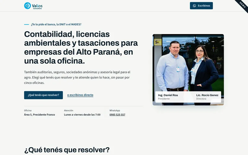 Valios Consultora demo