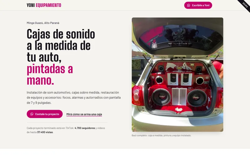 Yoni Equipamiento demo